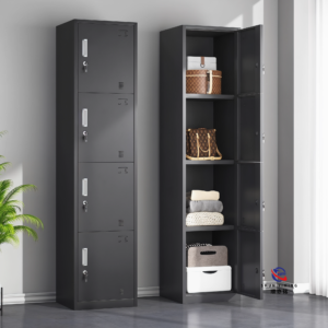 easy assembly knock down steel storage locker, space saving metal gym locker box for e commerce drop shipping