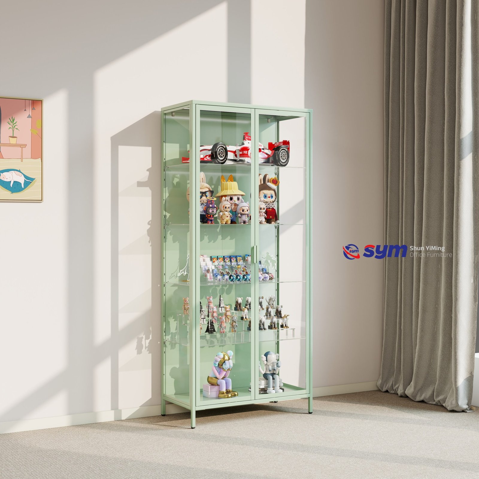 2 door glass steel display cabinet 2 door glass steel display cabinet