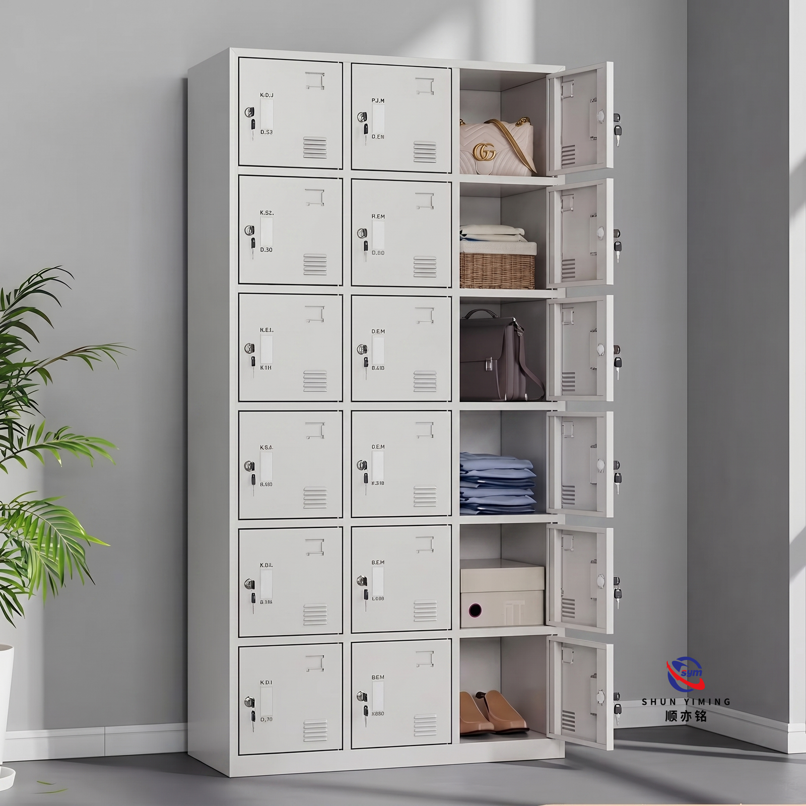 sloping top steel storage locker with legs, hygienic metal cleanroom locker cabinet for hospital & food factory sloping top steel storage locker with legs, hygienic metal cleanroom locker cabinet for hospital & food factory