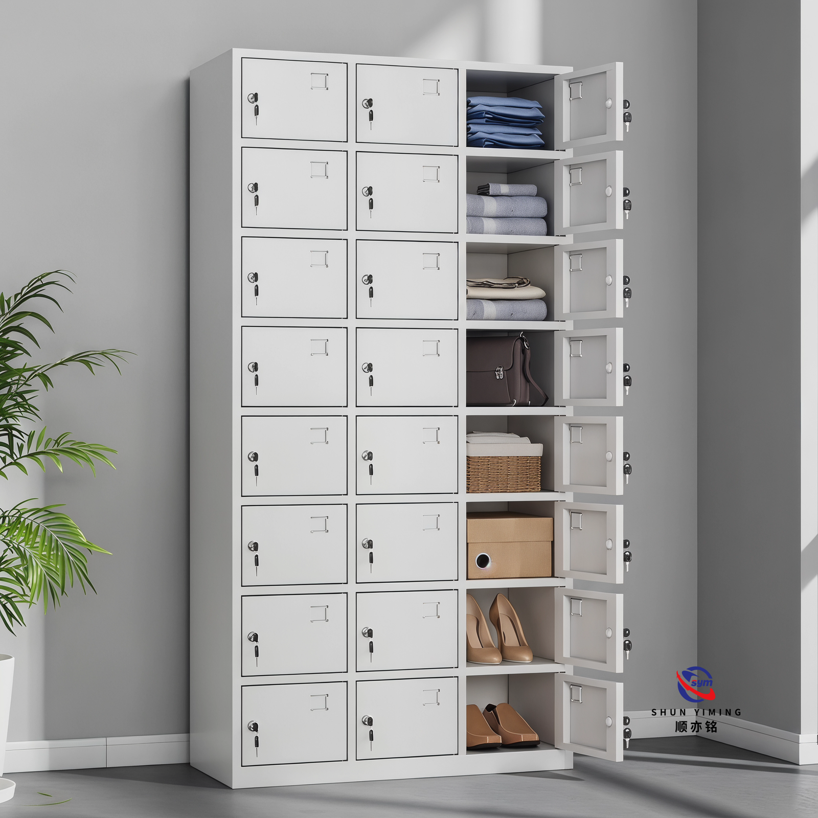 sloping top steel storage locker with legs, hygienic metal cleanroom locker cabinet for hospital & food factory sloping top steel storage locker with legs, hygienic metal cleanroom locker cabinet for hospital & food factory