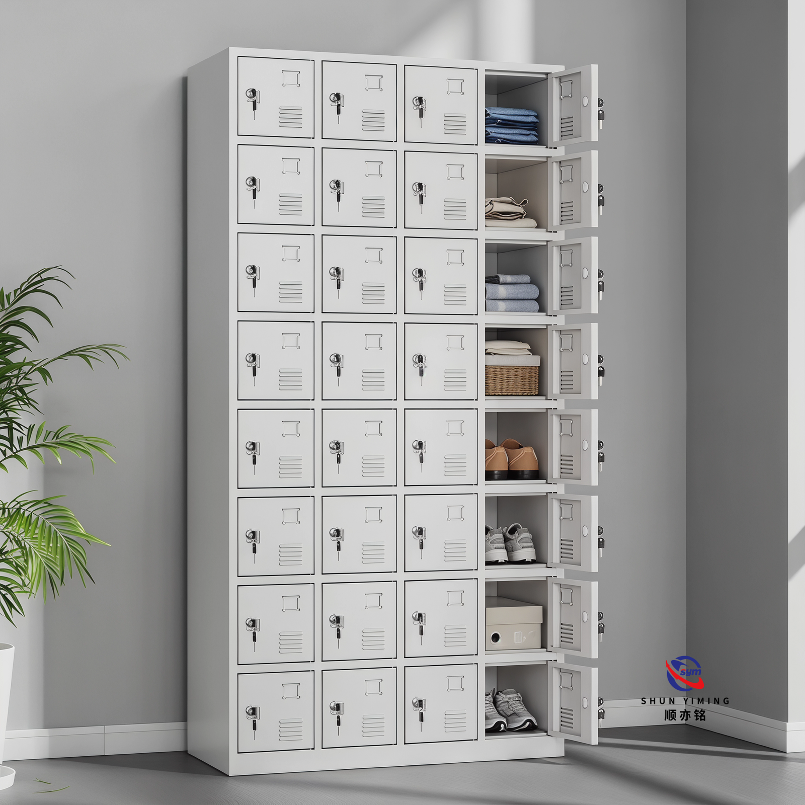 sloping top steel storage locker with legs, hygienic metal cleanroom locker cabinet for hospital & food factory sloping top steel storage locker with legs, hygienic metal cleanroom locker cabinet for hospital & food factory