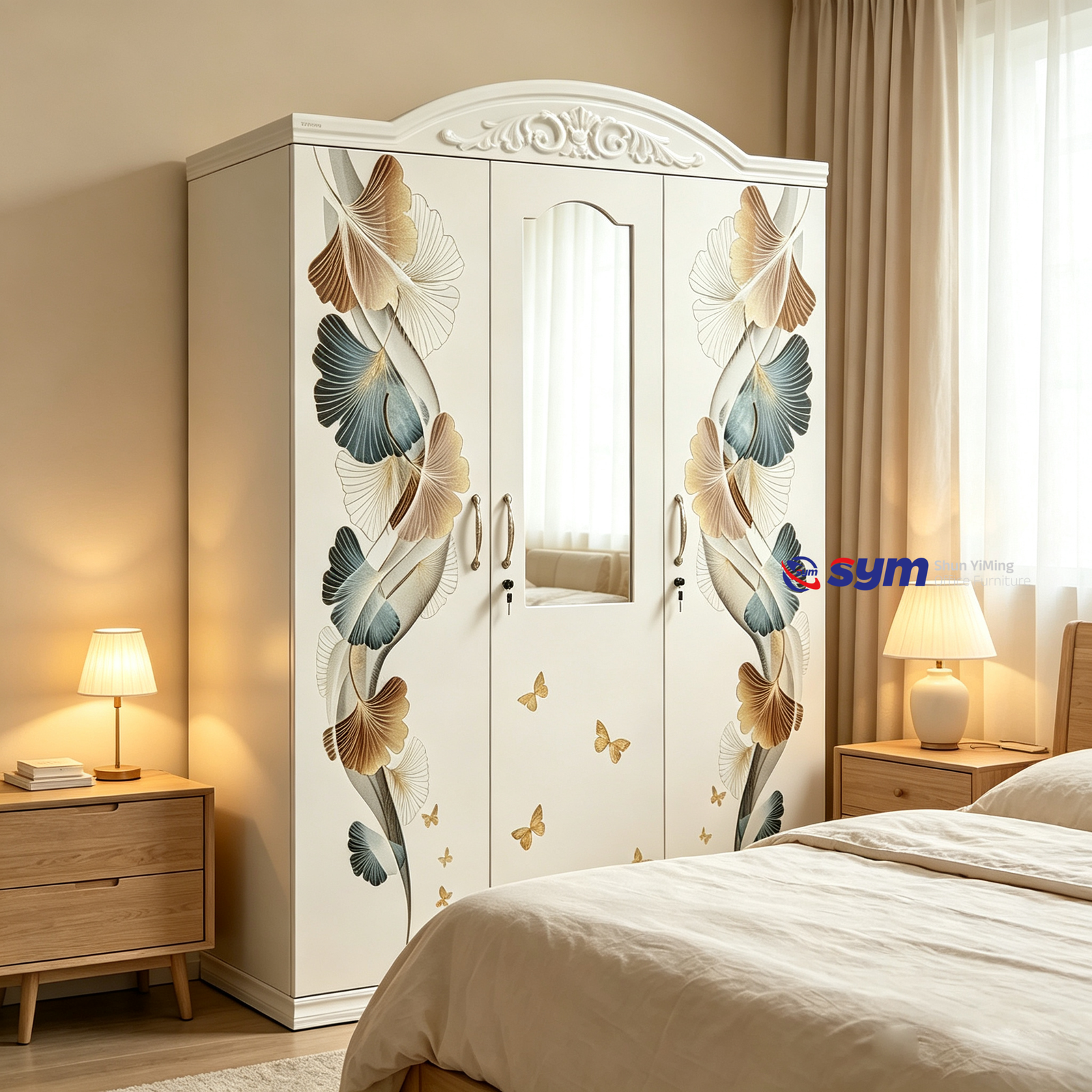 patterned fabric non woven portable wardrobe with lockable zipper door, simple metal frame closet for bedroom patterned fabric non woven portable wardrobe with lockable zipper door, simple metal frame closet for bedroom
