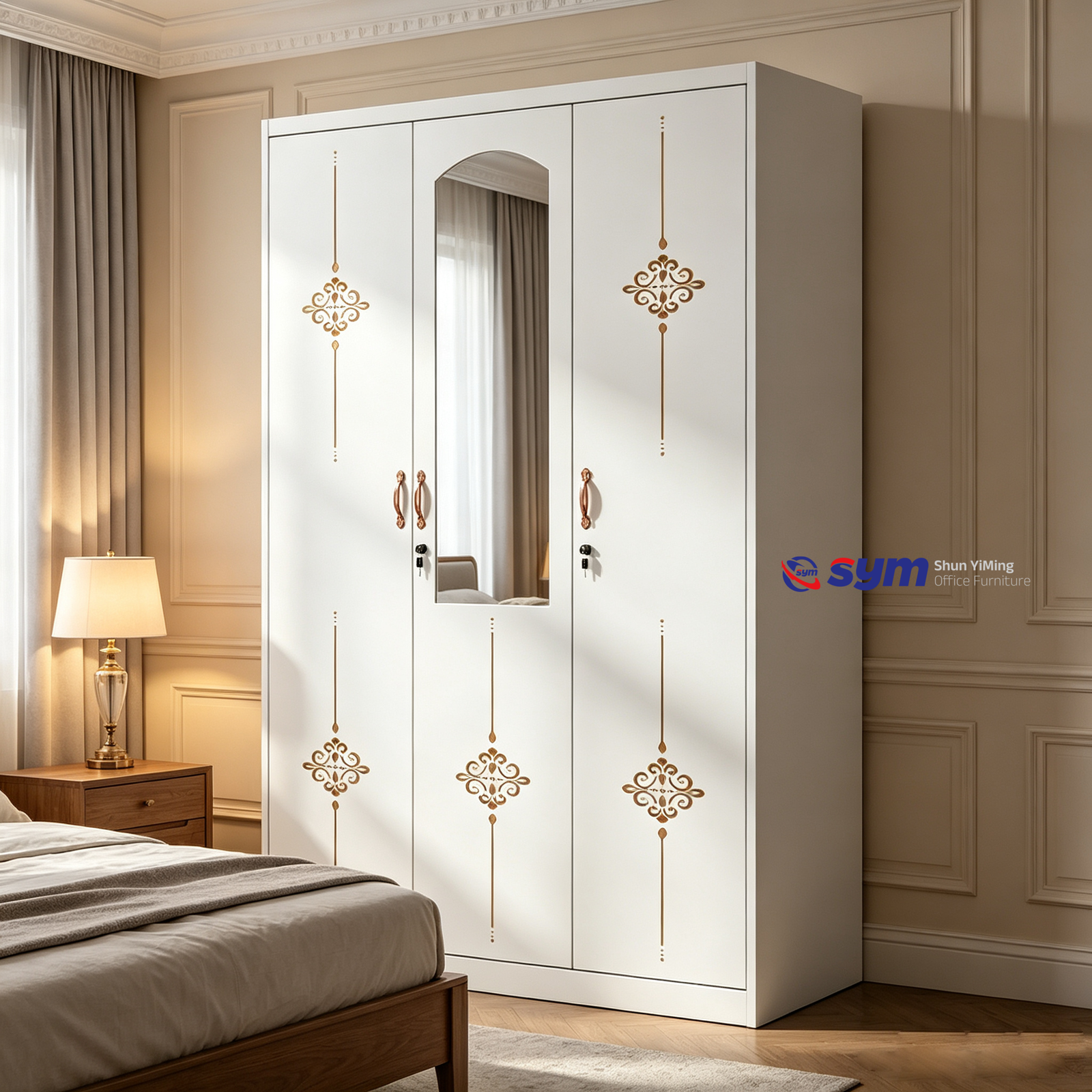 patterned fabric non woven portable wardrobe with lockable zipper door, simple metal frame closet for bedroom patterned fabric non woven portable wardrobe with lockable zipper door, simple metal frame closet for bedroom