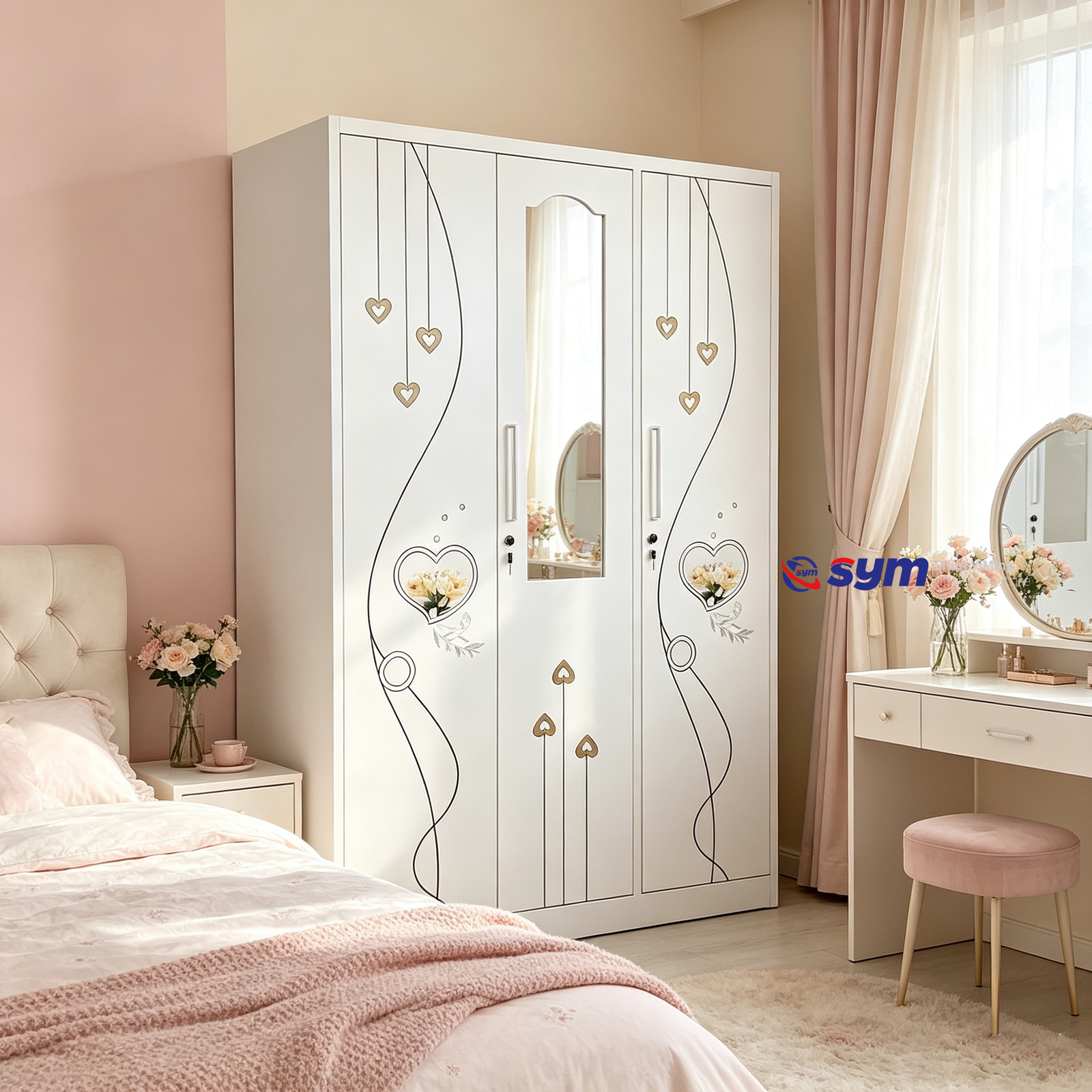 patterned fabric non woven portable wardrobe with lockable zipper door, simple metal frame closet for bedroom patterned fabric non woven portable wardrobe with lockable zipper door, simple metal frame closet for bedroom