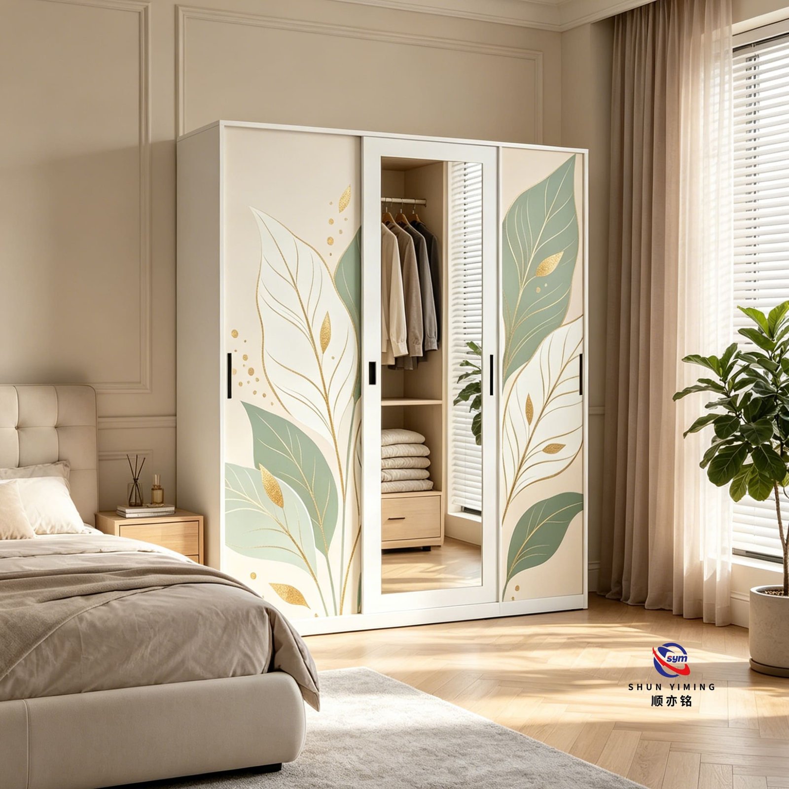patterned fabric non woven portable wardrobe with lockable zipper door, simple metal frame closet for bedroom patterned fabric non woven portable wardrobe with lockable zipper door, simple metal frame closet for bedroom