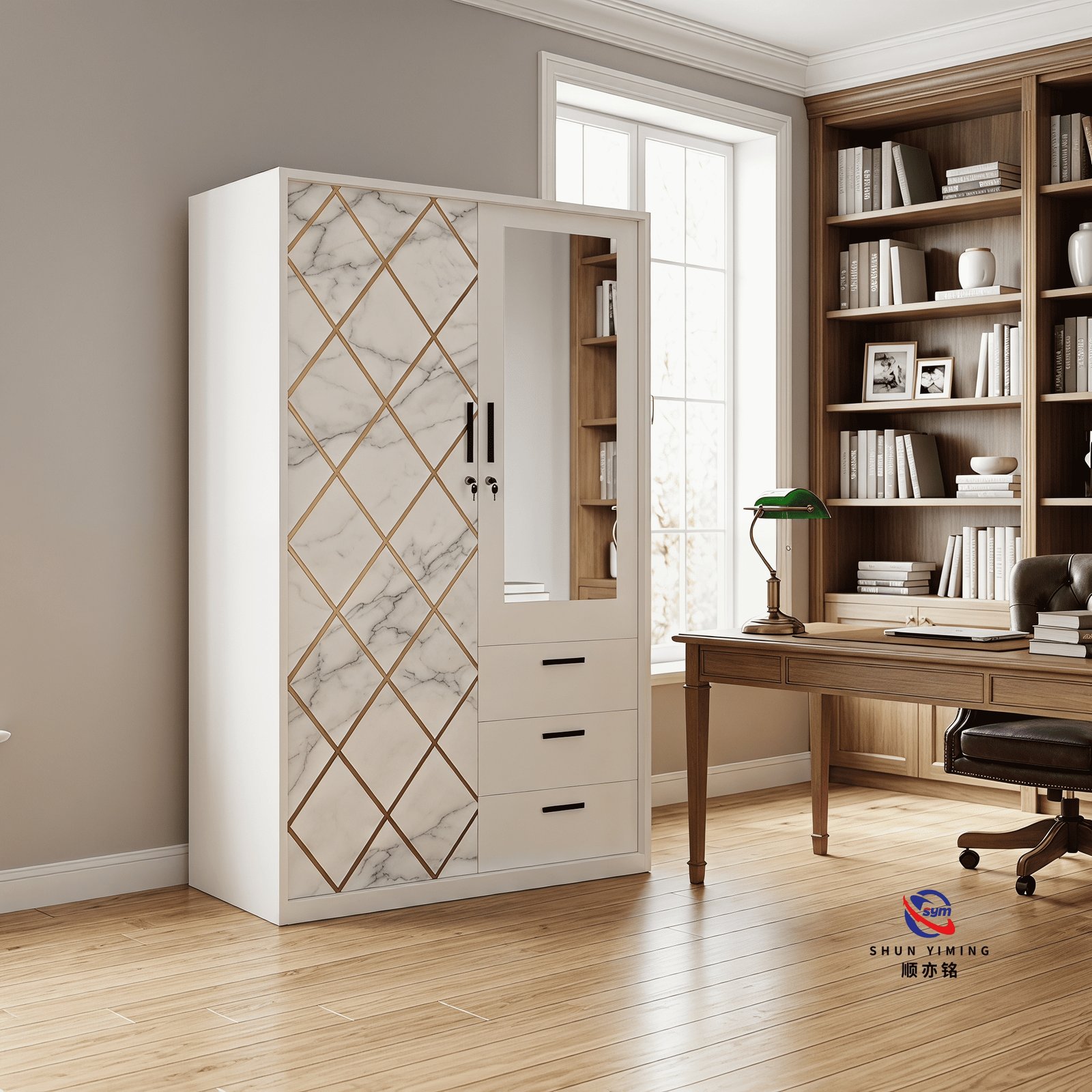 patterned fabric non woven portable wardrobe with lockable zipper door, simple metal frame closet for bedroom patterned fabric non woven portable wardrobe with lockable zipper door, simple metal frame closet for bedroom