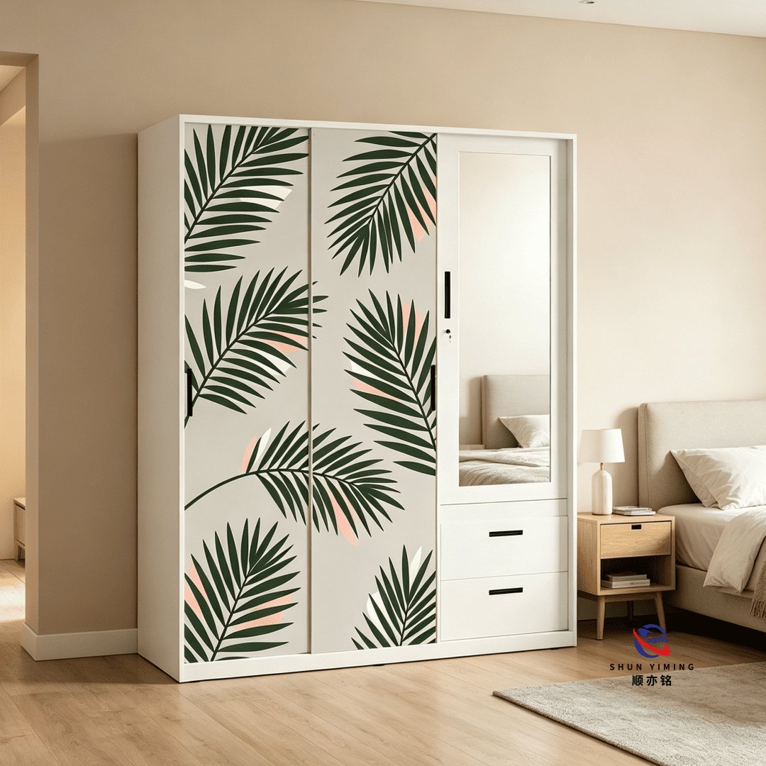 patterned fabric non woven portable wardrobe with lockable zipper door, simple metal frame closet for bedroom patterned fabric non woven portable wardrobe with lockable zipper door, simple metal frame closet for bedroom
