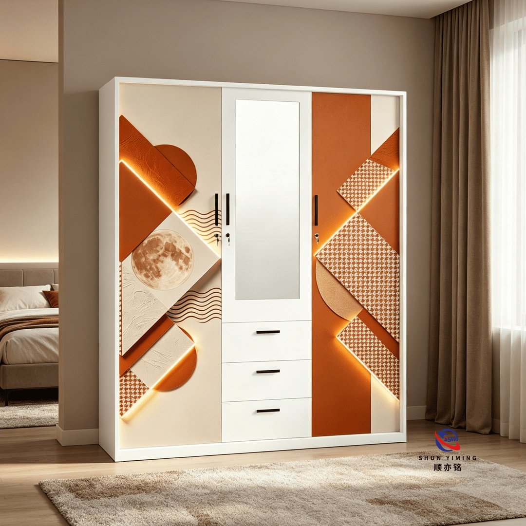 patterned fabric non woven portable wardrobe with lockable zipper door, simple metal frame closet for bedroom patterned fabric non woven portable wardrobe with lockable zipper door, simple metal frame closet for bedroom