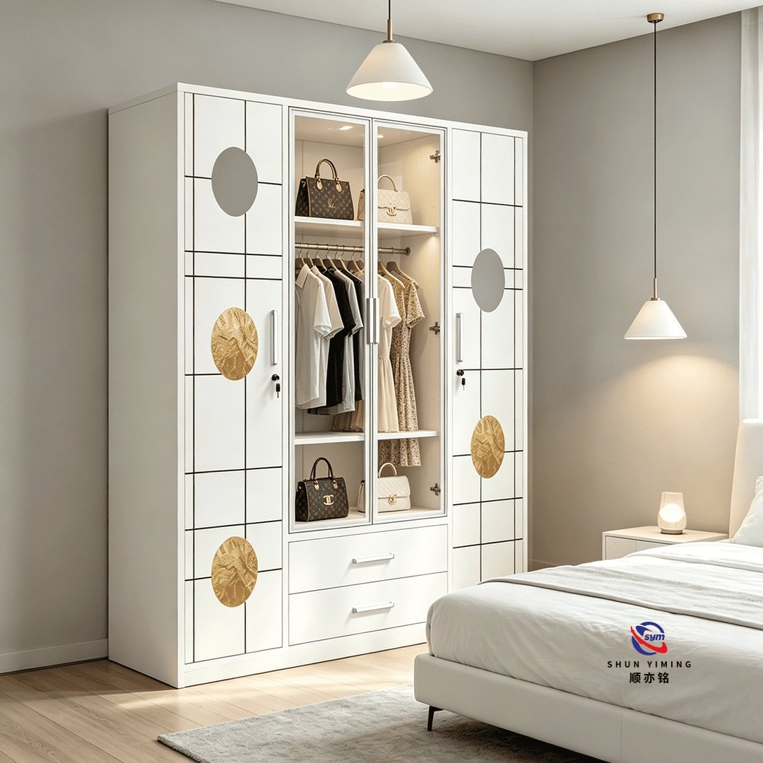 patterned fabric non woven portable wardrobe with lockable zipper door, simple metal frame closet for bedroom patterned fabric non woven portable wardrobe with lockable zipper door, simple metal frame closet for bedroom