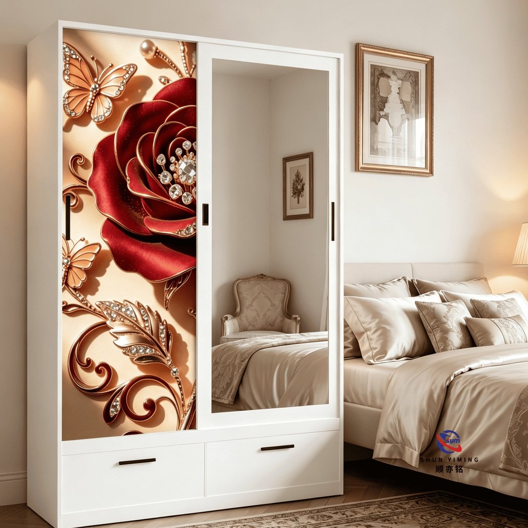 patterned fabric non woven portable wardrobe with lockable zipper door, simple metal frame closet for bedroom patterned fabric non woven portable wardrobe with lockable zipper door, simple metal frame closet for bedroom