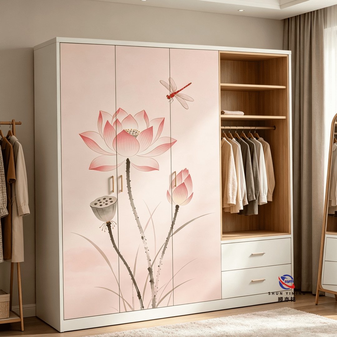 patterned fabric non woven portable wardrobe with lockable zipper door, simple metal frame closet for bedroom patterned fabric non woven portable wardrobe with lockable zipper door, simple metal frame closet for bedroom