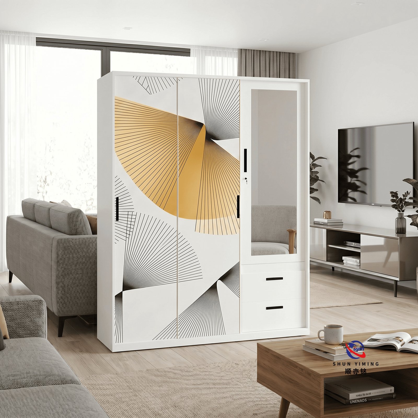patterned fabric non woven portable wardrobe with lockable zipper door, simple metal frame closet for bedroom patterned fabric non woven portable wardrobe with lockable zipper door, simple metal frame closet for bedroom