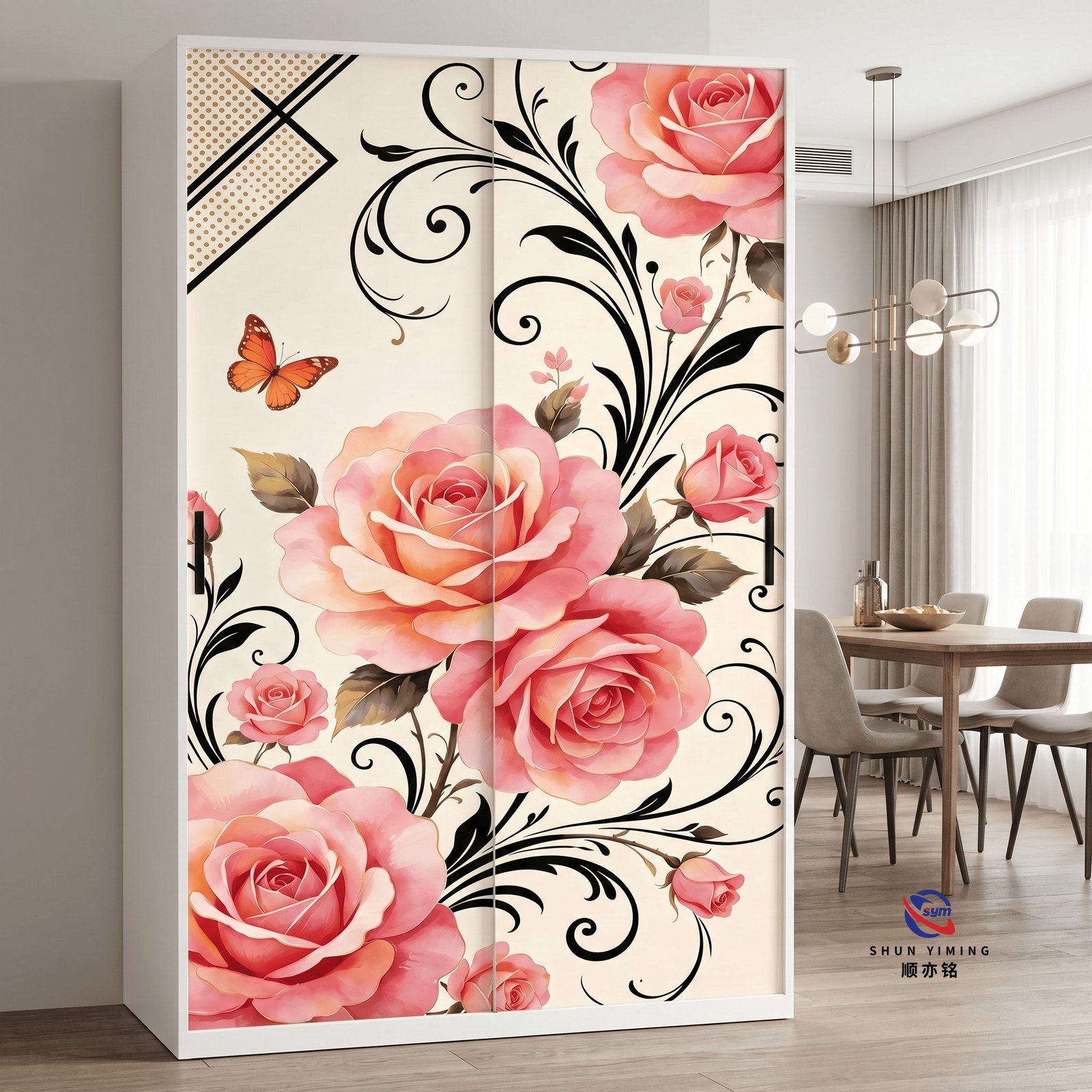 patterned fabric non woven portable wardrobe with lockable zipper door, simple metal frame closet for bedroom patterned fabric non woven portable wardrobe with lockable zipper door, simple metal frame closet for bedroom