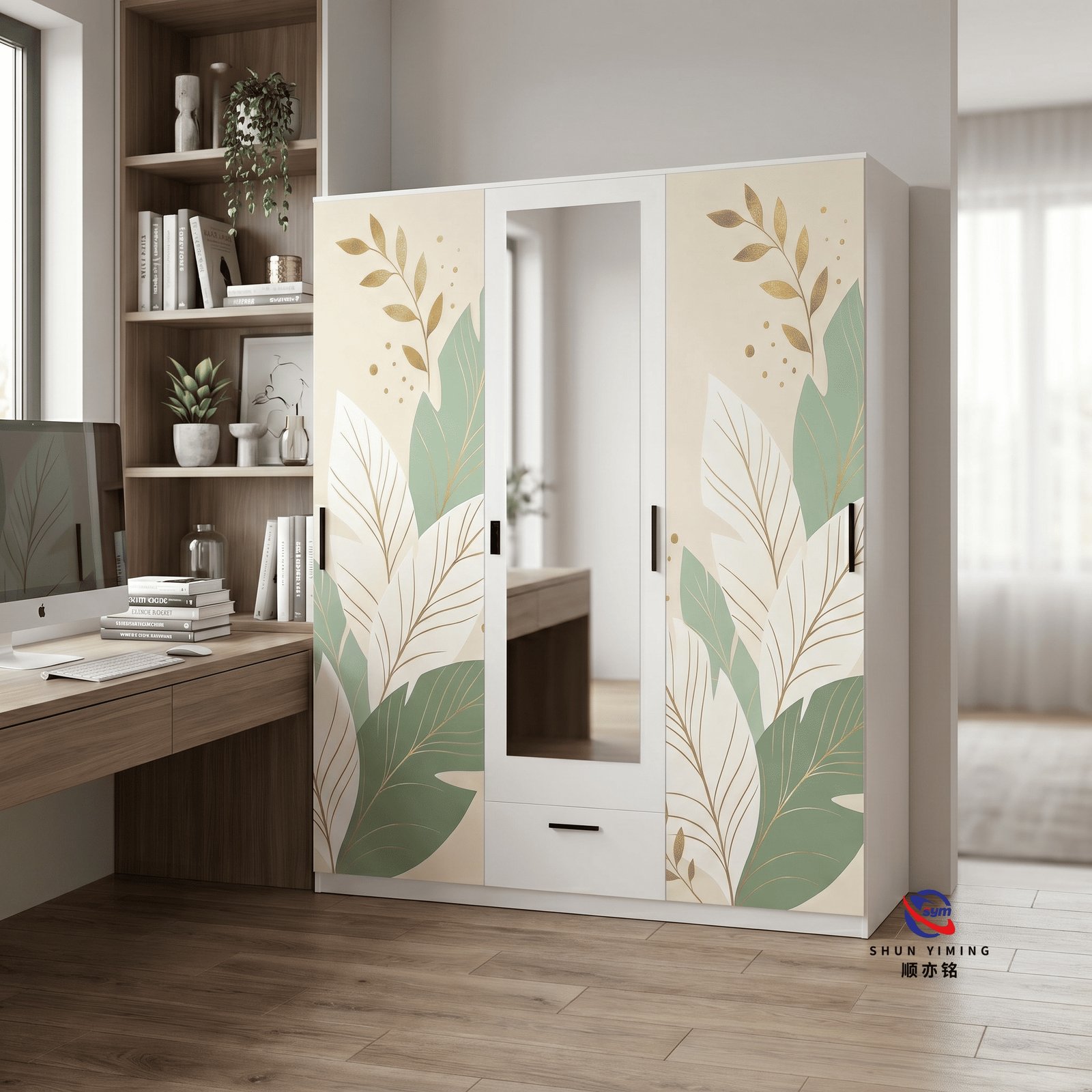 patterned fabric non woven portable wardrobe with lockable zipper door, simple metal frame closet for bedroom patterned fabric non woven portable wardrobe with lockable zipper door, simple metal frame closet for bedroom