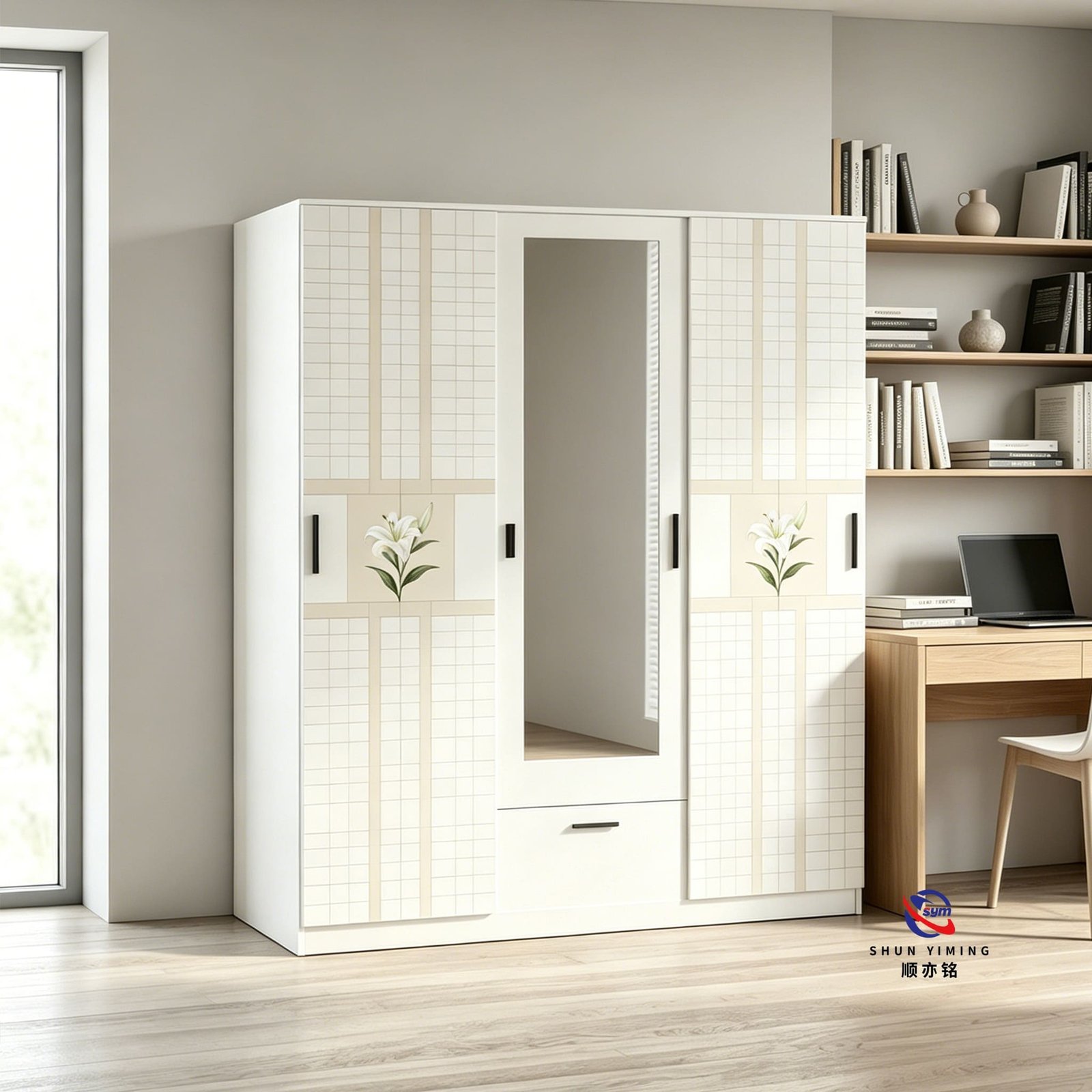 patterned fabric non woven portable wardrobe with lockable zipper door, simple metal frame closet for bedroom patterned fabric non woven portable wardrobe with lockable zipper door, simple metal frame closet for bedroom