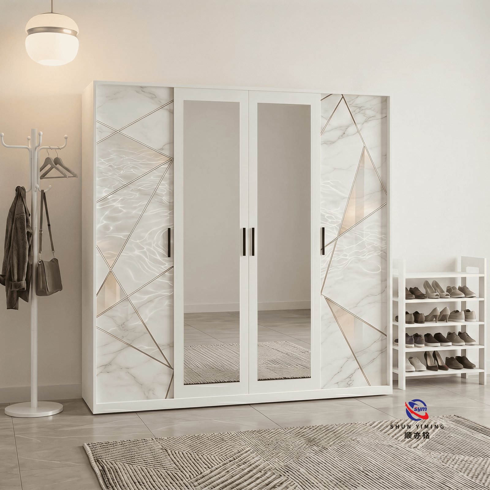 patterned fabric non woven portable wardrobe with lockable zipper door, simple metal frame closet for bedroom patterned fabric non woven portable wardrobe with lockable zipper door, simple metal frame closet for bedroom