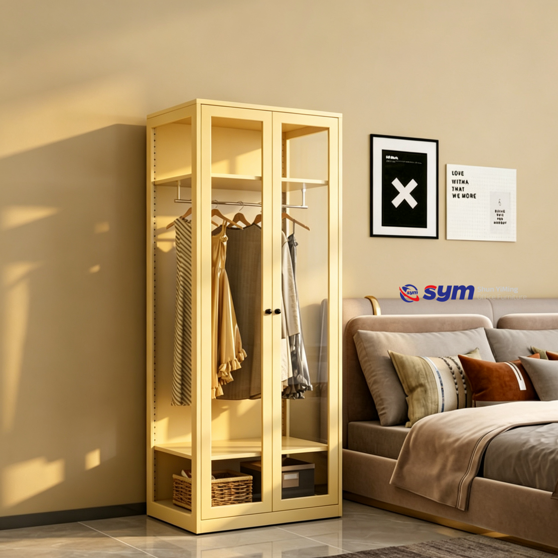 patterned fabric non woven portable wardrobe with lockable zipper door, simple metal frame closet for bedroom patterned fabric non woven portable wardrobe with lockable zipper door, simple metal frame closet for bedroom