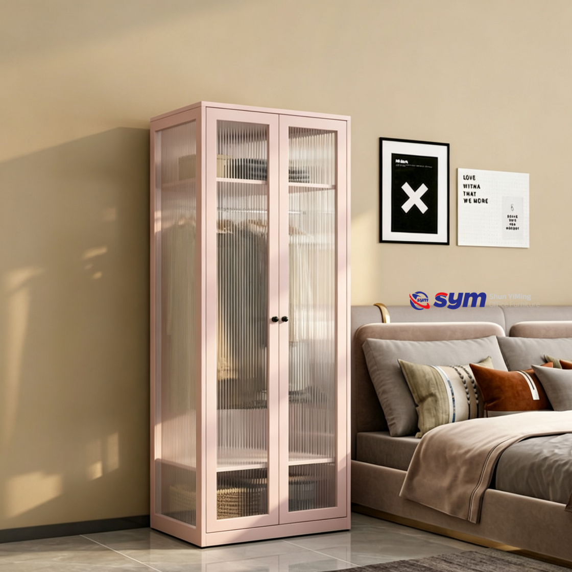 patterned fabric non woven portable wardrobe with lockable zipper door, simple metal frame closet for bedroom patterned fabric non woven portable wardrobe with lockable zipper door, simple metal frame closet for bedroom