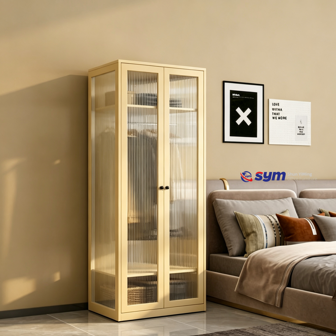 patterned fabric non woven portable wardrobe with lockable zipper door, simple metal frame closet for bedroom patterned fabric non woven portable wardrobe with lockable zipper door, simple metal frame closet for bedroom