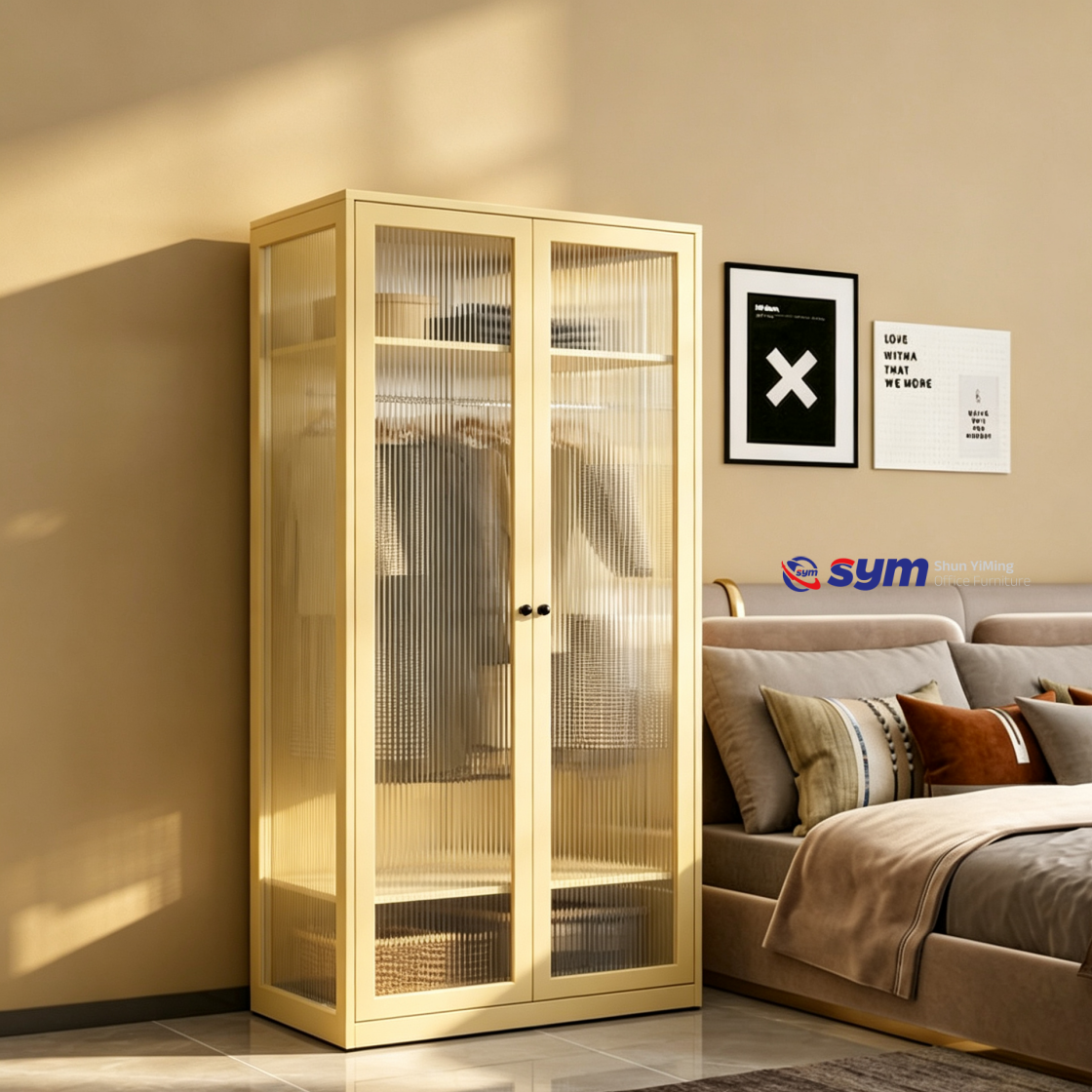 patterned fabric non woven portable wardrobe with lockable zipper door, simple metal frame closet for bedroom patterned fabric non woven portable wardrobe with lockable zipper door, simple metal frame closet for bedroom