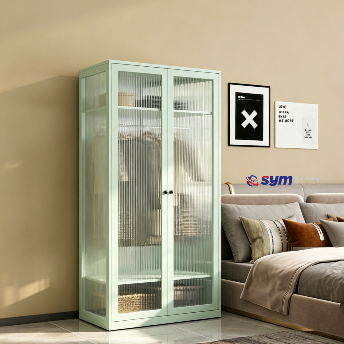 patterned fabric non woven portable wardrobe with lockable zipper door, simple metal frame closet for bedroom patterned fabric non woven portable wardrobe with lockable zipper door, simple metal frame closet for bedroom
