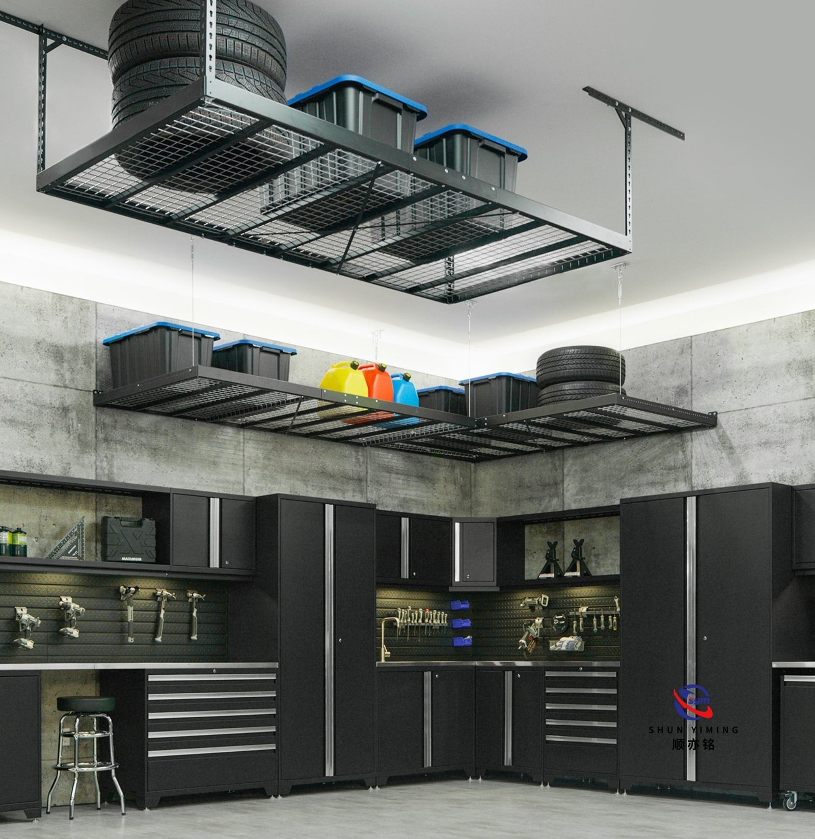 modular steel tool cabinet combo set with stainless steel worktop, heavy duty garage workshop cabinet for auto repair modular steel tool cabinet combo set with stainless steel worktop, heavy duty garage workshop cabinet for auto repair