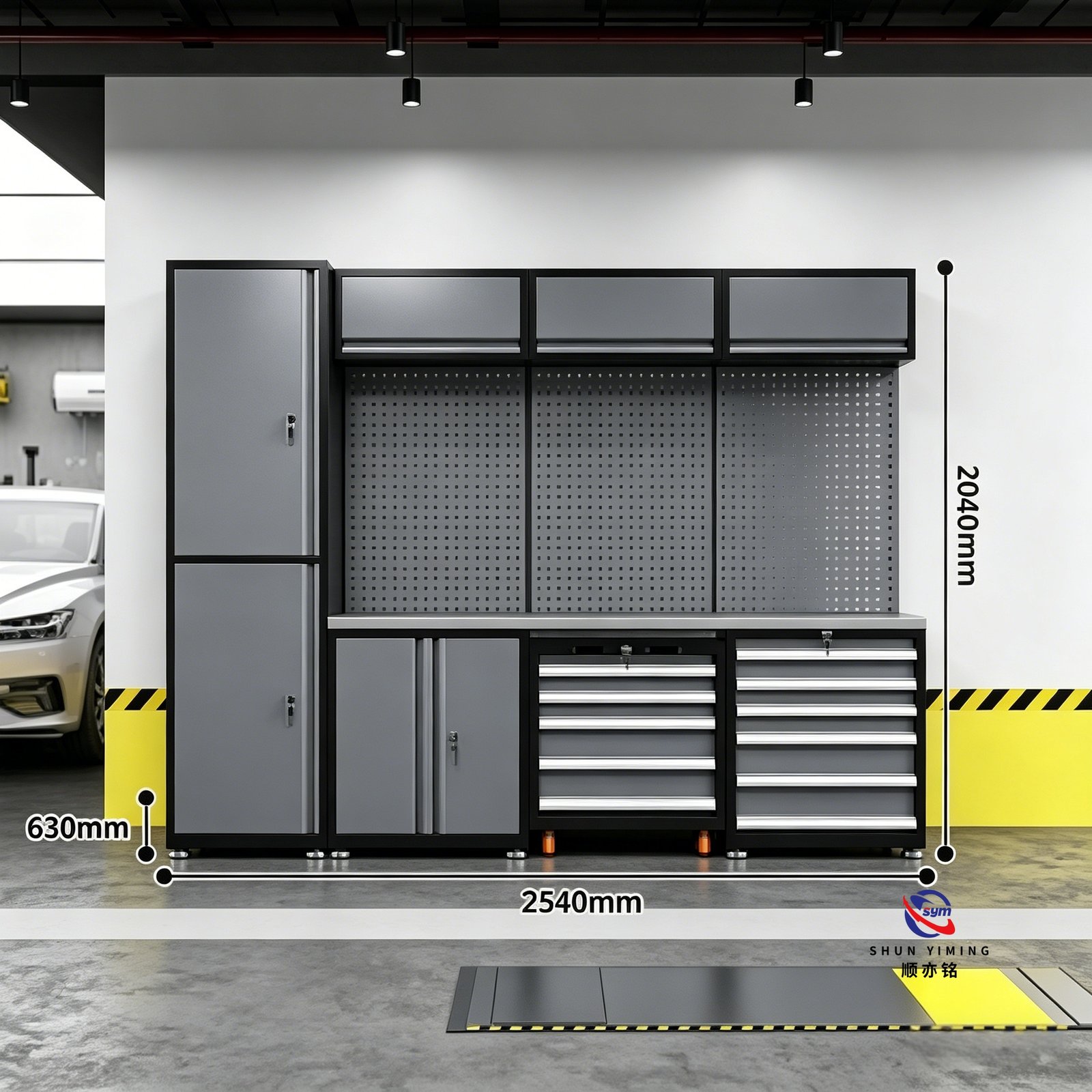 modular steel tool cabinet combo set with stainless steel worktop, heavy duty garage workshop cabinet for auto repair modular steel tool cabinet combo set with stainless steel worktop, heavy duty garage workshop cabinet for auto repair