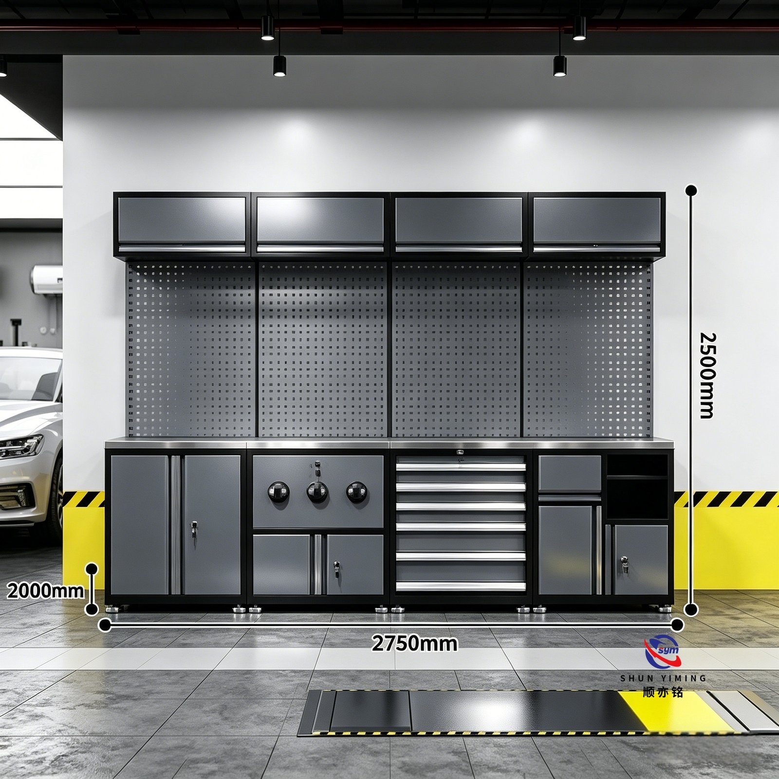 modular steel tool cabinet combo set with stainless steel worktop, heavy duty garage workshop cabinet for auto repair modular steel tool cabinet combo set with stainless steel worktop, heavy duty garage workshop cabinet for auto repair