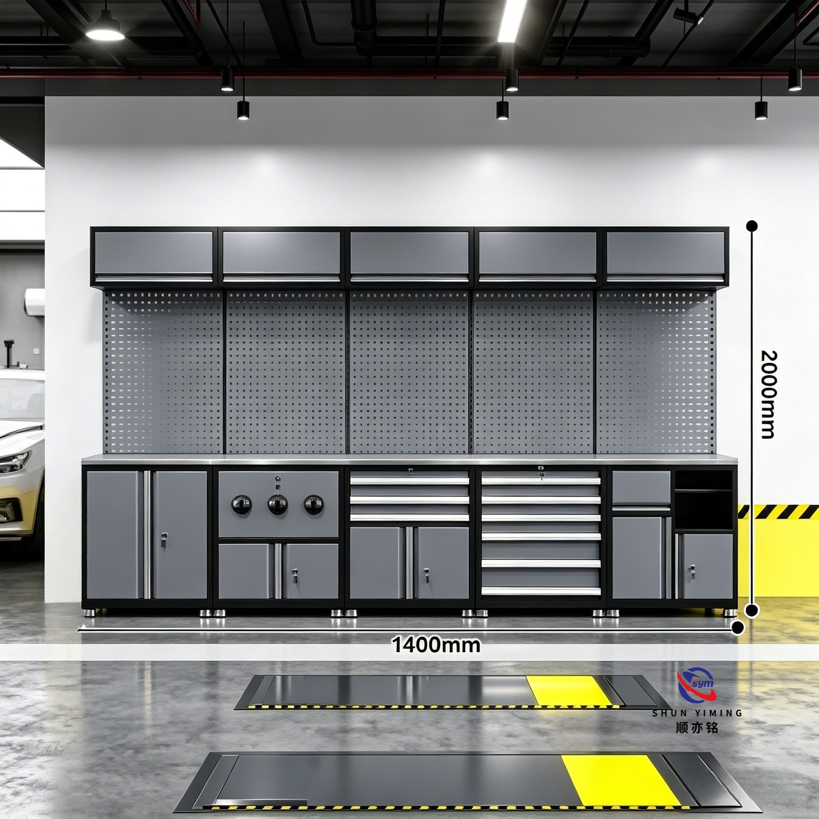 modular steel tool cabinet combo set with stainless steel worktop, heavy duty garage workshop cabinet for auto repair modular steel tool cabinet combo set with stainless steel worktop, heavy duty garage workshop cabinet for auto repair
