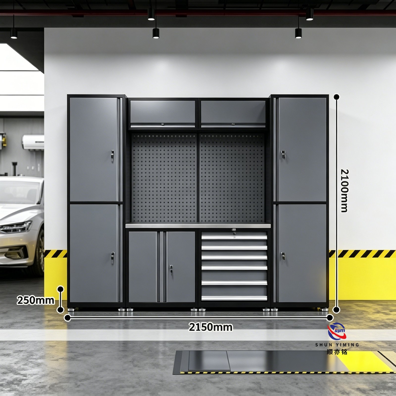 modular steel tool cabinet combo set with stainless steel worktop, heavy duty garage workshop cabinet for auto repair modular steel tool cabinet combo set with stainless steel worktop, heavy duty garage workshop cabinet for auto repair