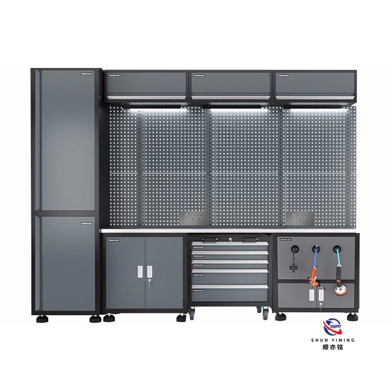 modular steel tool cabinet combo set with stainless steel worktop, heavy duty garage workshop cabinet for auto repair modular steel tool cabinet combo set with stainless steel worktop, heavy duty garage workshop cabinet for auto repair