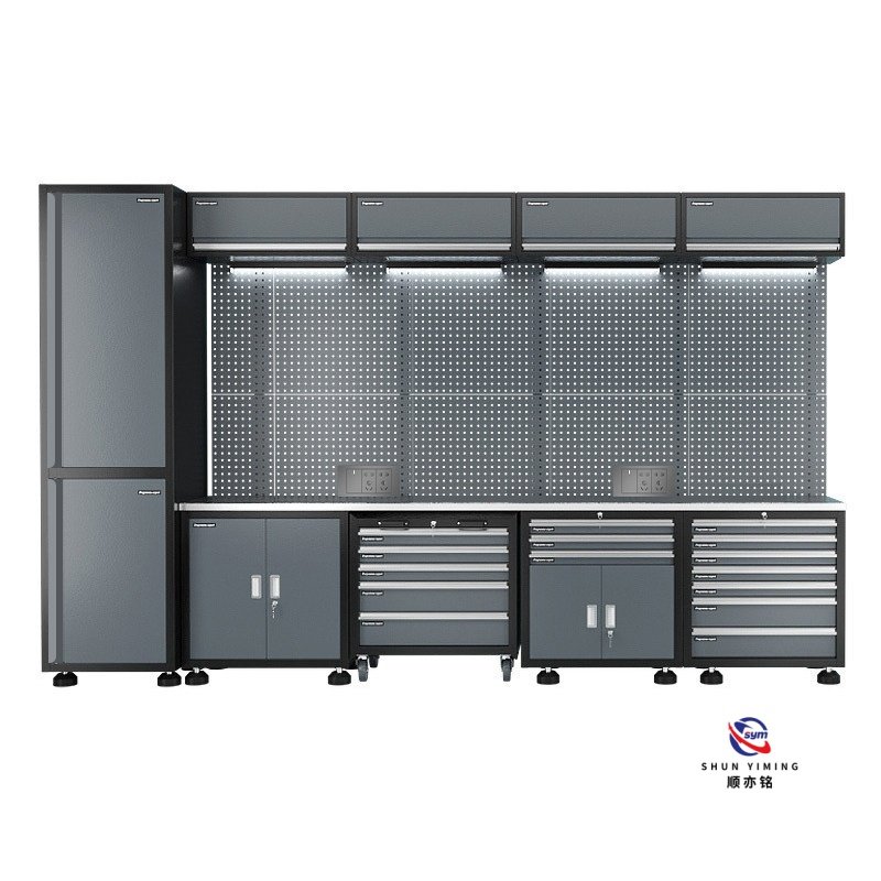 modular steel tool cabinet combo set with stainless steel worktop, heavy duty garage workshop cabinet for auto repair modular steel tool cabinet combo set with stainless steel worktop, heavy duty garage workshop cabinet for auto repair