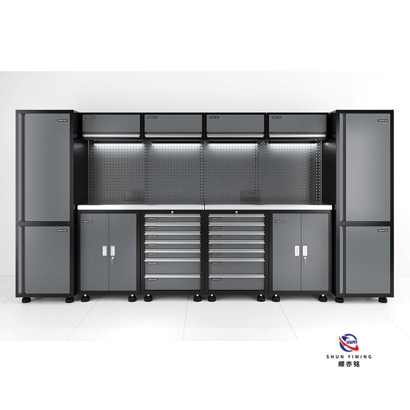 modular steel tool cabinet combo set with stainless steel worktop, heavy duty garage workshop cabinet for auto repair modular steel tool cabinet combo set with stainless steel worktop, heavy duty garage workshop cabinet for auto repair