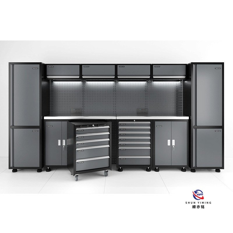 modular steel tool cabinet combo set with stainless steel worktop, heavy duty garage workshop cabinet for auto repair modular steel tool cabinet combo set with stainless steel worktop, heavy duty garage workshop cabinet for auto repair