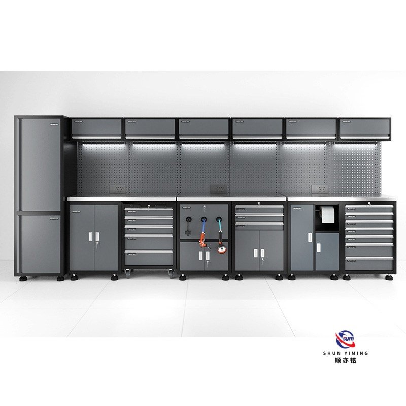 modular steel tool cabinet combo set with stainless steel worktop, heavy duty garage workshop cabinet for auto repair modular steel tool cabinet combo set with stainless steel worktop, heavy duty garage workshop cabinet for auto repair