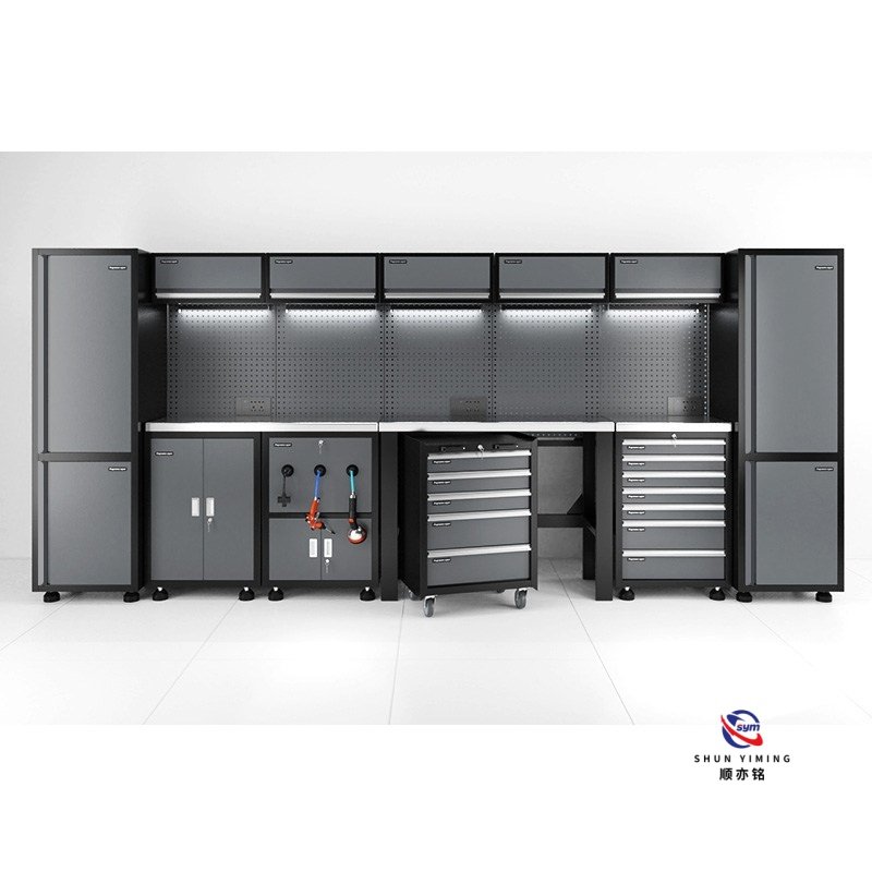 modular steel tool cabinet combo set with stainless steel worktop, heavy duty garage workshop cabinet for auto repair modular steel tool cabinet combo set with stainless steel worktop, heavy duty garage workshop cabinet for auto repair
