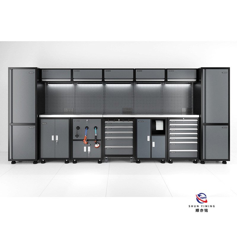 modular steel tool cabinet combo set with stainless steel worktop, heavy duty garage workshop cabinet for auto repair modular steel tool cabinet combo set with stainless steel worktop, heavy duty garage workshop cabinet for auto repair