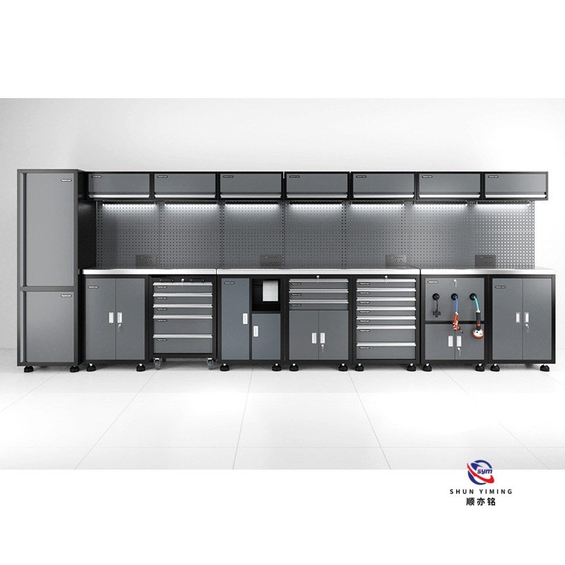 modular steel tool cabinet combo set with stainless steel worktop, heavy duty garage workshop cabinet for auto repair modular steel tool cabinet combo set with stainless steel worktop, heavy duty garage workshop cabinet for auto repair