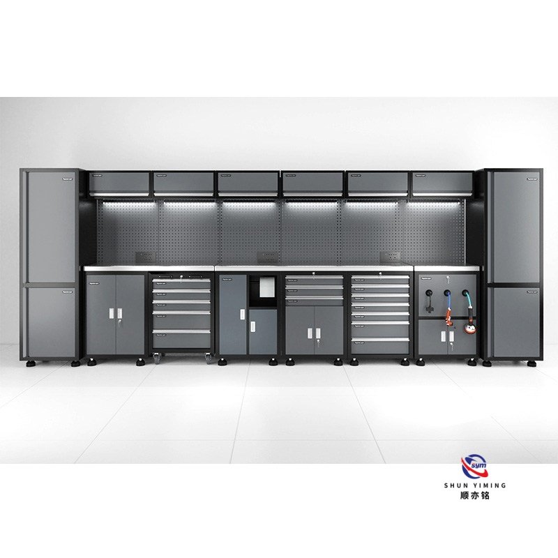 modular steel tool cabinet combo set with stainless steel worktop, heavy duty garage workshop cabinet for auto repair modular steel tool cabinet combo set with stainless steel worktop, heavy duty garage workshop cabinet for auto repair