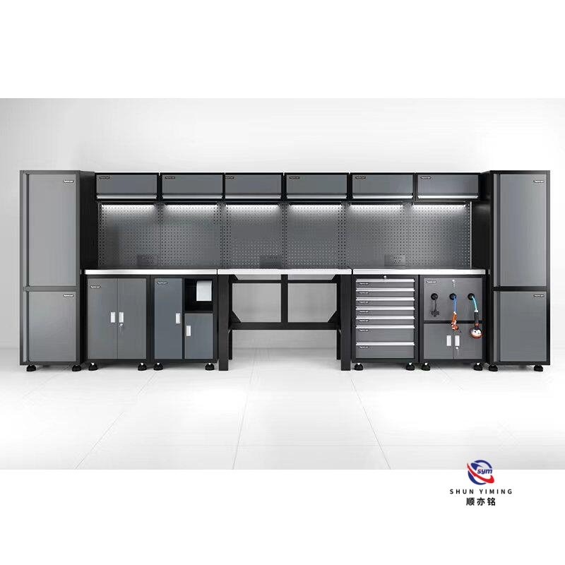 modular steel tool cabinet combo set with stainless steel worktop, heavy duty garage workshop cabinet for auto repair modular steel tool cabinet combo set with stainless steel worktop, heavy duty garage workshop cabinet for auto repair