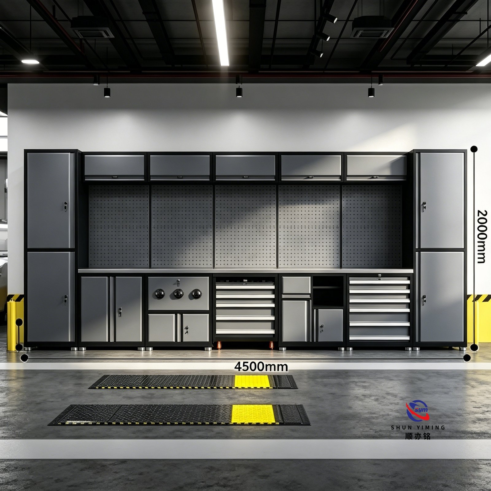 modular steel tool cabinet combo set with stainless steel worktop, heavy duty garage workshop cabinet for auto repair modular steel tool cabinet combo set with stainless steel worktop, heavy duty garage workshop cabinet for auto repair