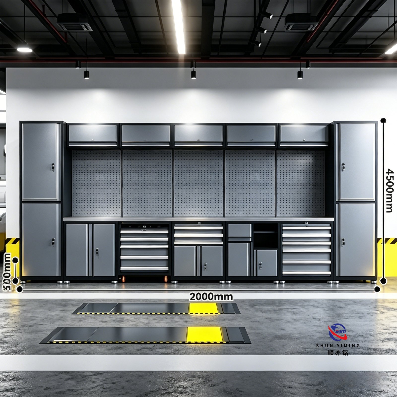 modular steel tool cabinet combo set with stainless steel worktop, heavy duty garage workshop cabinet for auto repair modular steel tool cabinet combo set with stainless steel worktop, heavy duty garage workshop cabinet for auto repair