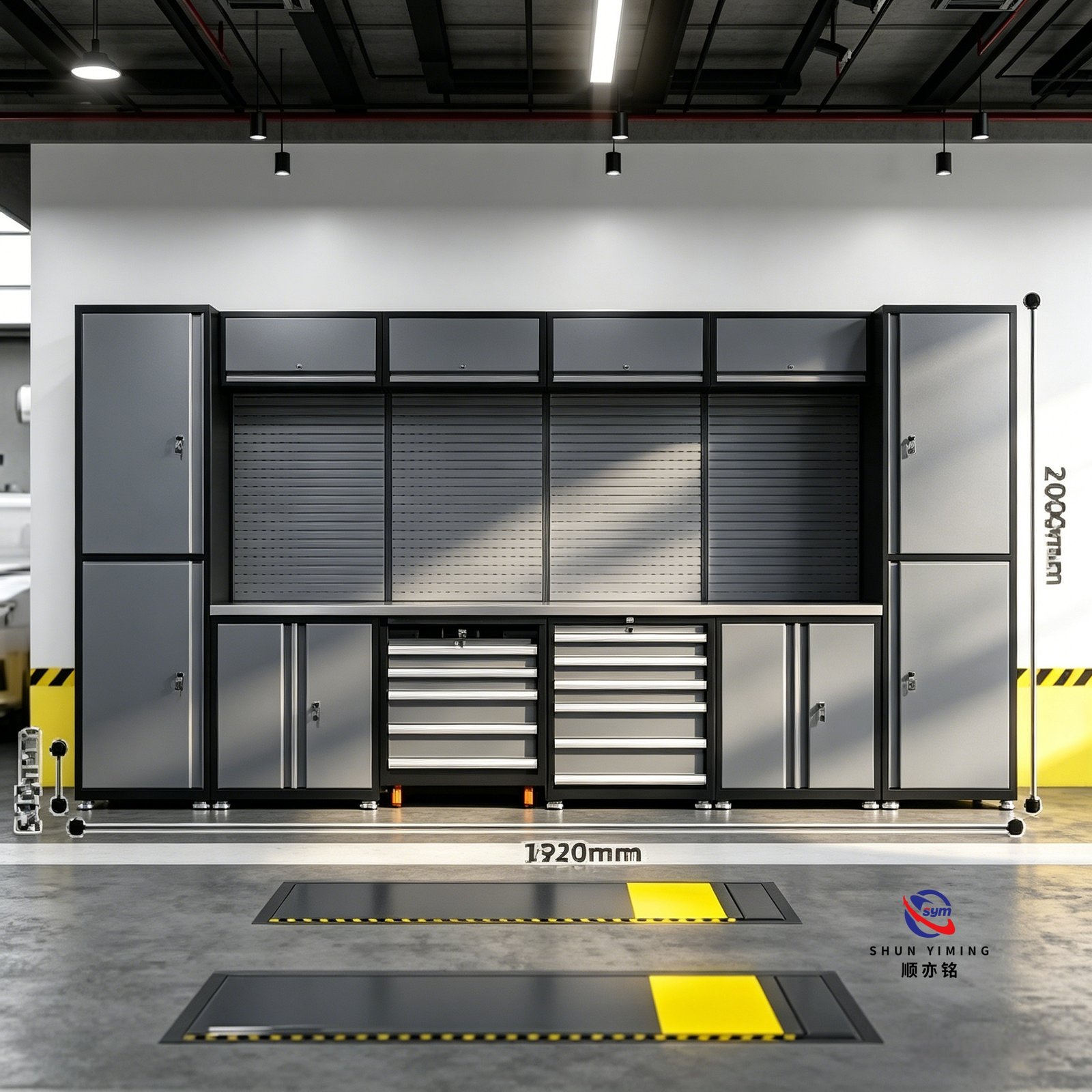 modular steel tool cabinet combo set with stainless steel worktop, heavy duty garage workshop cabinet for auto repair modular steel tool cabinet combo set with stainless steel worktop, heavy duty garage workshop cabinet for auto repair