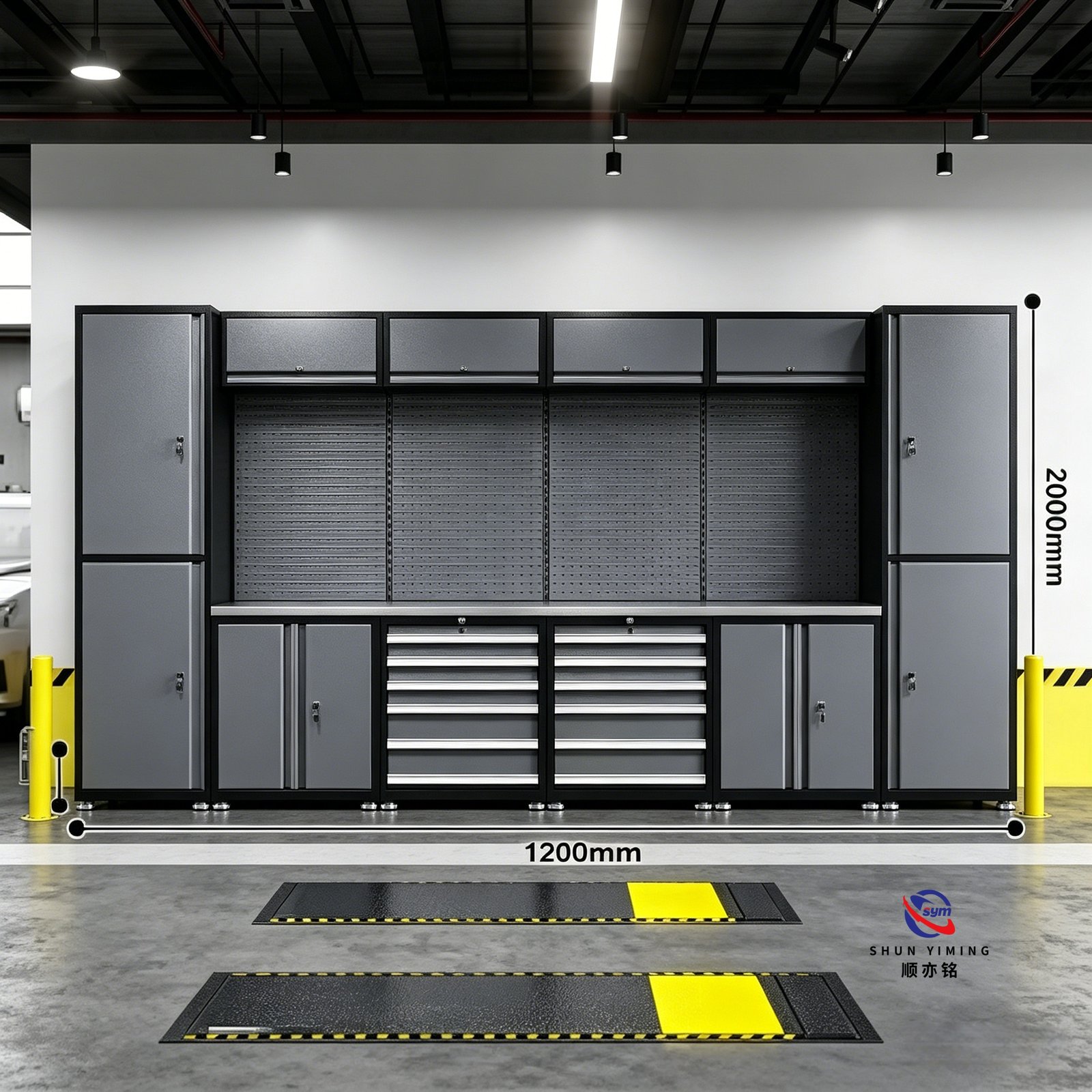 modular steel tool cabinet combo set with stainless steel worktop, heavy duty garage workshop cabinet for auto repair modular steel tool cabinet combo set with stainless steel worktop, heavy duty garage workshop cabinet for auto repair