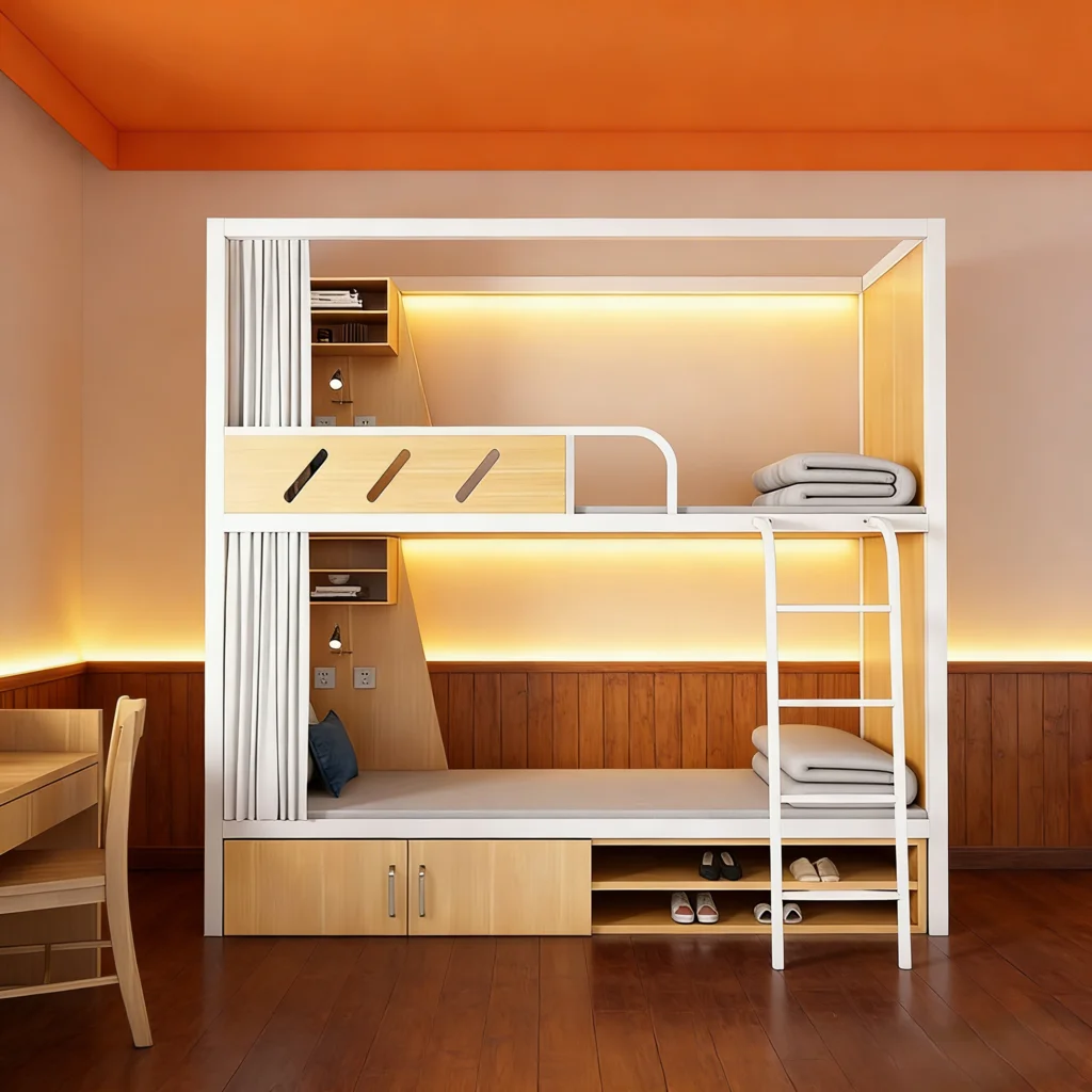 smart space capsule bed with led ambient lighting, modern abs sleeping pod for youth hostels & transit airports smart space capsule bed with led ambient lighting, modern abs sleeping pod for youth hostels & transit airports