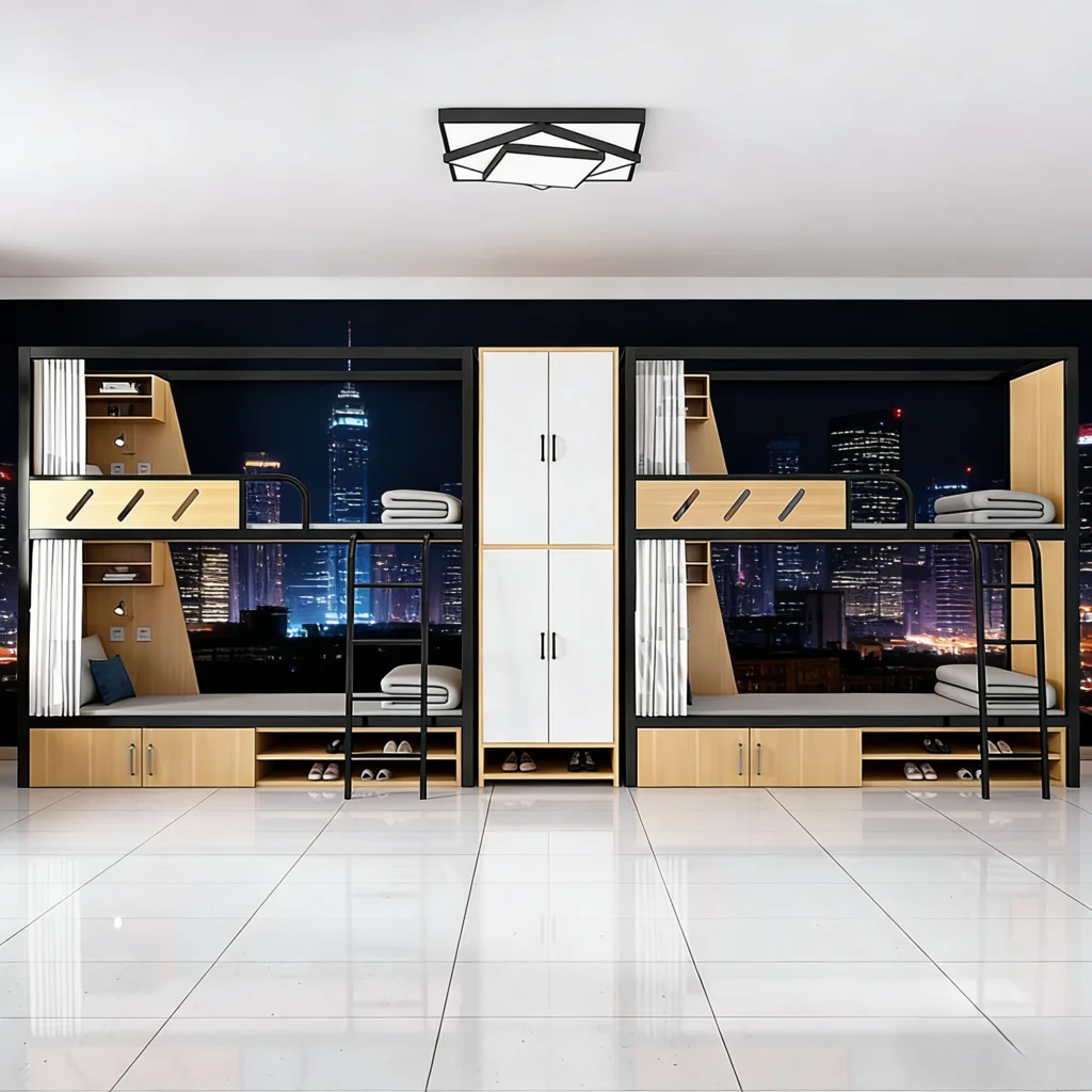 smart space capsule bed with led ambient lighting, modern abs sleeping pod for youth hostels & transit airports smart space capsule bed with led ambient lighting, modern abs sleeping pod for youth hostels & transit airports