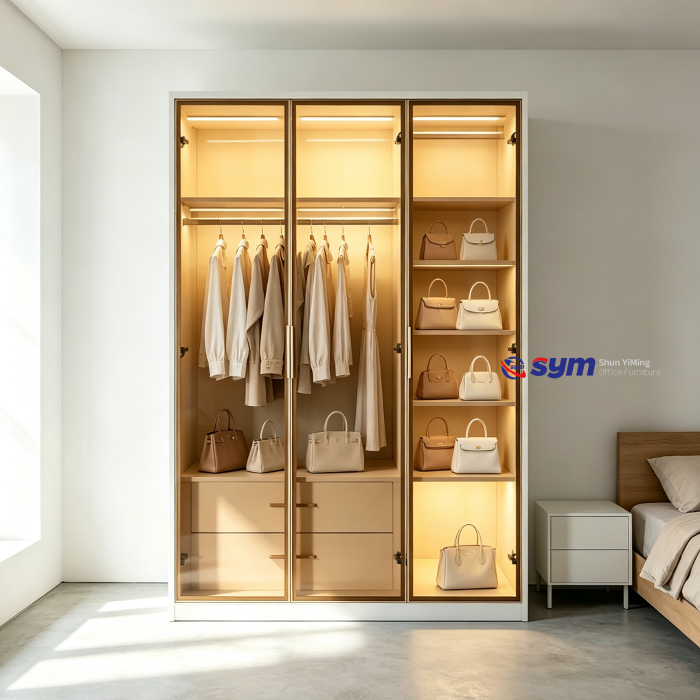 patterned fabric non woven portable wardrobe with lockable zipper door, simple metal frame closet for bedroom patterned fabric non woven portable wardrobe with lockable zipper door, simple metal frame closet for bedroom