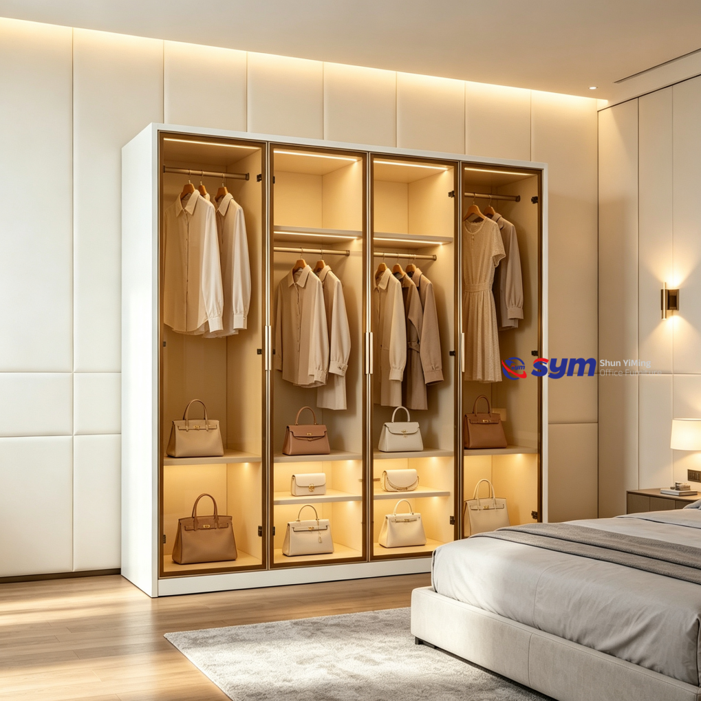 patterned fabric non woven portable wardrobe with lockable zipper door, simple metal frame closet for bedroom patterned fabric non woven portable wardrobe with lockable zipper door, simple metal frame closet for bedroom