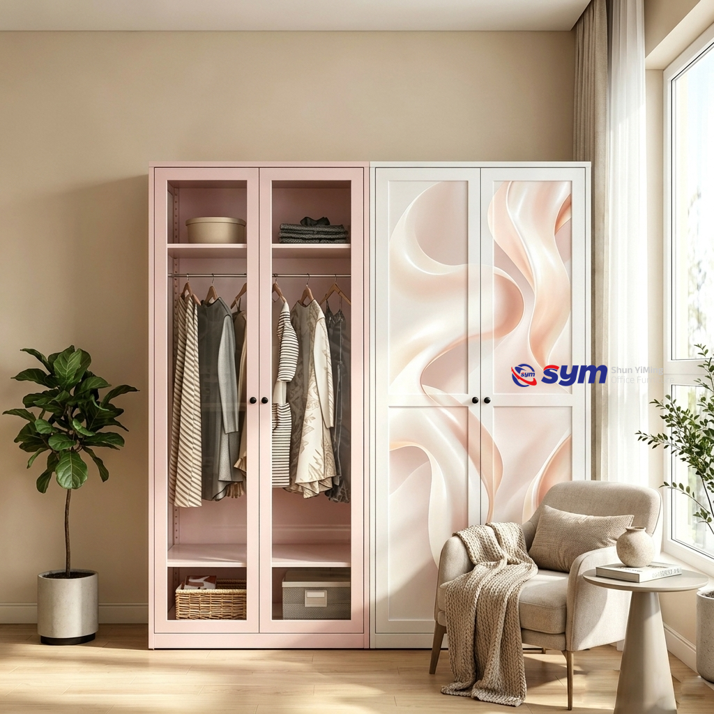patterned fabric non woven portable wardrobe with lockable zipper door, simple metal frame closet for bedroom patterned fabric non woven portable wardrobe with lockable zipper door, simple metal frame closet for bedroom