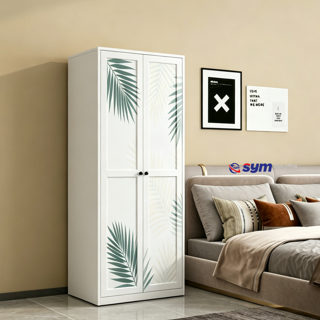 patterned fabric non woven portable wardrobe with lockable zipper door, simple metal frame closet for bedroom patterned fabric non woven portable wardrobe with lockable zipper door, simple metal frame closet for bedroom